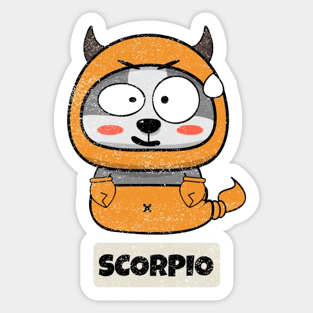 Funny Zodiac Baby Scorpio Sticker by vukojev-alex